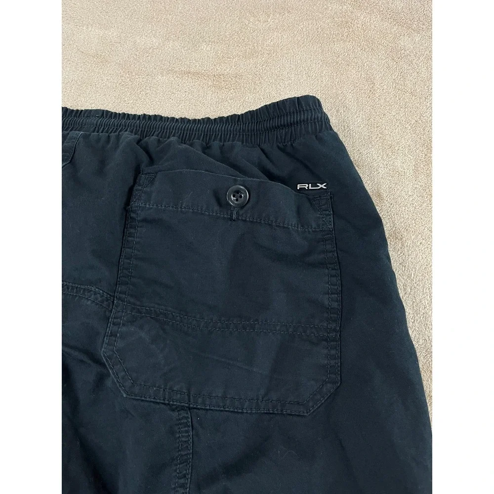 RLX Ralph Lauren Mens Jogger Sweatpants‎ Drawstring Elastic Waist Size L Black